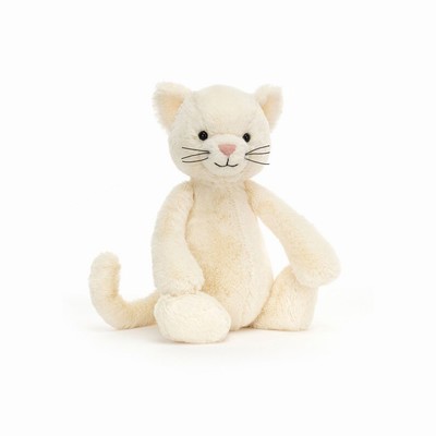 Jellycat Bashful Cream Kitten New Zealand | FKNYA1063